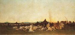 Gustave Guillaumet Evening Prayer in the Sahara Spain oil painting art